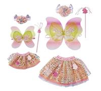 BABY born 829325 Fantasy Value Set de Tenues pour Poupée et Enfant avec Jupe, Bandeau, Ailes et Baguette Magique, Coloris Assortis