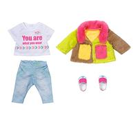 BABY born 830154 deluxe Veste Colorée 43 cm : une Veste, un T-Shirt, un Pantalon et des Chaussures
