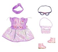 BABY born 830796 deluxe Tenue d'Anniversaire 43 cm - pour les Tout-Petits Âgés de 3 ans et plus - Pour les enfants - Contient une Tenue, un Bandeau, des Chaussures, un Masque Facial et un Sac à Main