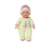 BABY born 832271 Sleepy pour bébés Vert - Poupée de 30 avec 1 Corps très Doux & 1 grenouillère pour Nouveau-nés - Hochet intégré - Lavable - Convient aux Enfants dès la Naissance
