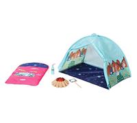 BABY born 832783 Weekend Set de Camping - Poupées de 36 cm & 43 cm - Avec 1 tente, 1 sac de couchage, 1 feu de camp & + Pour les petites mains - Développe l’empathie, les aptitudes sociales, 3 ans +