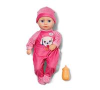 BABY born Anna - Poupée avec grenouillère Rose et biberon - Taille 36 cm - Corps Souple et Yeux Qui se Ferment - Convient aux Enfants à partir de 1 an