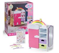 BABY born Armoire pour poupée arc-en-ciel - Rangement vêtements, sons joyeux (836040)