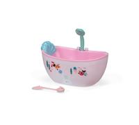 BABY born Baignoire avec lumière et Son pour poupons 36 et 43 cm | Pommeau de douche électronique, effets lumineux et sonores, brosse pour le dos incluse