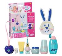 Baby born Bath Ensemble pour s’amuser 834282 - 8 accessoires pour les poupées qui mesurent jusqu’à 43 cm - Avec 1 brosse à dents, 1 gant de toilette, des bouteilles & + ! - Dès 3 ans +