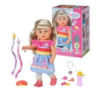 BABY born Big Sister Poupée 43 cm - 6 Fonctions Réalistes, Cheveux Blonds - pour les Petites Mains, Jeu Créatif Développe l’Empathie et les Aptitudes Sociales, 4 ans et + - avec 1 Tenue et 10 Accessoires