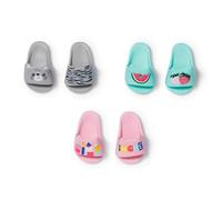 BABY born Claquettes pour poupées 43 cm, colorées, 3 assorties