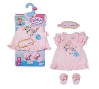 BABY born Chemise de Nuit - avec Masque de Sommeil & Pantoufles - Tenue de poupée de Haute qualité - Accessoire pour Toutes Les poupées de 43 cm