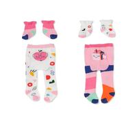 Baby Born Collants & Chaussettes, Assortiment 2 modèles, Motifs colorés pour poupées 43 cm