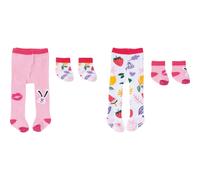 BABY born Collants et chaussettes 836064 - Les paquets de collants comprennent deux modèles différents pour les poupées jusqu'à 43 cm - Disponibles en deux paquets assortis - Aux enfants dès 3 ans
