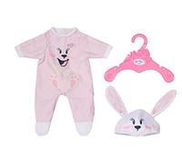 BABY born Combinaison de lapin 834473 - Accessoires pour poupées BABY born de 43 cm - Avec 1 grenouillère, 1 bonnet & 1 cintre - Dès 3 ans
