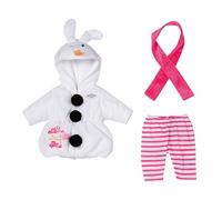 BABY born Costume Bonhomme de Neige - Combinaison, Leggings & Écharpe - Vêtement de poupée de Haute qualité - Accessoire pour poupées de 43 cm