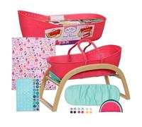 BABY born Berceau 3 en 1 Pinplay – Lit et couffin avec couverture et oreiller – Multicolore