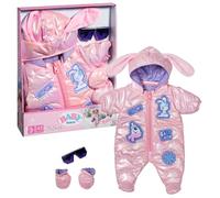 BABY born Deluxe Combinaison de ski 834190 - Tenue d'hiver pour poupées de 43cm avec gants et lunettes de soleil assortis - Convient aux enfants de 3 ans et plus, Noir