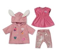 Baby Born Ensemble Manteau avec Robe, Legging et Capuche avec Oreilles pour poupées de 43 cm
