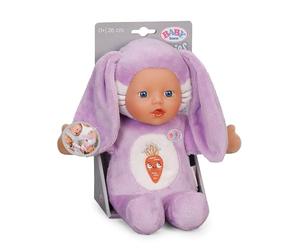 BABY born for Babies Funny Lapin 26 cm, Poupon marionnette | Longues oreilles pour attacher la tétine, poches pour les doigts, corps en tissu tout doux, lavable, dès la naissance
