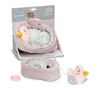 BABY born for Babies Peluche Musicale Berta 18 cm, Lavable | Berta câline dans son panier, module musical amovible, berceuse douce, lavable, dès la naissance