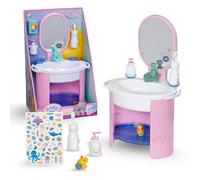 BABY born Lavabo poupée Rose – Brosse à dents et distributeur, avec vraie eau, sans piles, 36/43 cm