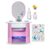 BABY born Lavabo avec Son et Accessoires pour poupons 36 et 43 cm | Brosse à dents et distributeur de savon, eau réelle, sans piles
