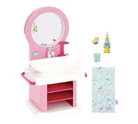 BABY born lavabo et Spa - Jouet pour enfant - pour les Petits Mains, Jeu Créatif Suscite l’Empathie et les Aptitudes Sociales, 3 ans et + - Contient 1 Miroir, 1 Brosse à dents, 1 Tasse et +