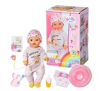 BABY born Little Girl Poupée de 36 cm - pour les Petites Mains, Jeu Créatif Développe l’Empathie et les Aptitudes Sociales -2 ans et + - Contient 1 Tenue et 7 Accessoires