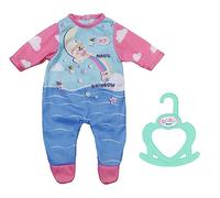 BABY born Little Grenouillère 834633 - Grenouillère en tissu très douce pour poupées de 36cm - modèle imprimé avec cintre - poupée non incluse - convient aux enfants de 2 ans et plus