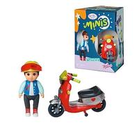 BABY born – Minis Set Simon 906118 – Poupée 7 cm corps mobile avec scooter et accessoires exclusifs