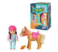 BABY born Minis Set club hippique avec Kim 906149 - Poupée de 7 cm avec des accessoires exclusifs et 1 corps mobile pour un jeu réaliste - Convient aux enfants de 3 ans+, Blanc