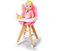 BABY born Minis Set avec chaise haute & Luna 906125 - Poupée de 6,5 cm avec accessoires exclusifs et 1 corps mobile pour un jeu réaliste - Convient aux enfants de 3 ans et plus