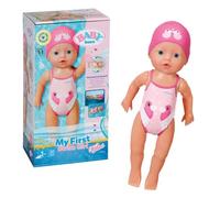 BABY BORN - Ma première nage - Poupée fille 30 cm avec tenue non détachable et bonnet - Jouet de bain - Dès 1 an