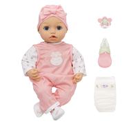Baby Born My Real Baby Doll Annabell - Yeux bleus : Poupée bébé réaliste au corps souple à partir de 3 ans Effets sonores Boit et s'humidifie Bou