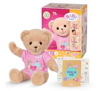 Baby Born Ours Rose 835586 - Petit Ourson de 36 cm avec 1 Corps Doux - avec 1 Tenue & Des Accessoires Roses - Conçu pour s'Adapter aux Vêtements Baby Born de 43 cm - dès la Naissance