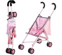 BABY born Poussette pour poupée 832547 – avec sac – pour poupées jusqu'à 43 cm – Multicolore