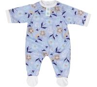 BABY born Pyjama Bleu avec Motif Fleurs pour poupons 43cm | Motif floral, adapté aux poupons de 43 cm