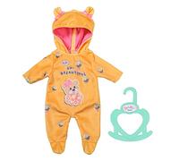 BABY born – Grenouillère Little Ours pour poupée 36 cm, matière très douce, avec capuche et cintre