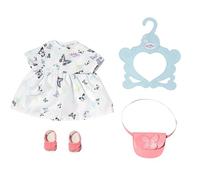 BABY born Robe aux Papillons - Robe pour poupée avec Sac et Chaussures - Accessoire de poupée de Haute qualité - Convient aux poupées de 43 cm