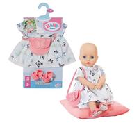 BABY born Robe aux Papillons - Robe pour poupée avec Sac et Chaussures - Accessoire de poupée de Haute qualité - Convient aux poupées de 43 cm