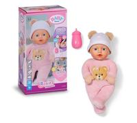 BABY born Rosie Interactive 30 cm, Poupon avec 6 Fonctions sonores | Corps en tissu tout doux, biberon inclus, 6 fonctions sonores, dès 1 an