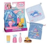 BABY born Set de Bain Amusant avec Canard, Brosse à Dents et Accessoires - Set de Bain avec Fonction Click & Play pour poupées de 36 cm et 43 cm