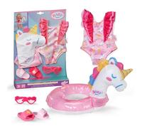 BABY born Set de Natation Licorne pour poupons 43 cm | Maillot de bain, bouée, lunettes de soleil, accessoire pour poupons de 43 cm