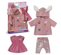 Baby Born Set Manteau avec Robe, Leggings et Capuche à Oreilles pour poupées 43 cm