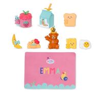 BABY born Set Petit-déjeuner avec Accessoires et Fonction Click & Play - avec Aliments et Set de Table pour poupées de 43 cm