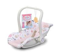 BABY born Siège-Auto pour poupées de 36 cm et 43 cm - Motif Floral, poignée de Transport réglable et Harnais 3 Points - Accessoire de poupée de Haute qualité