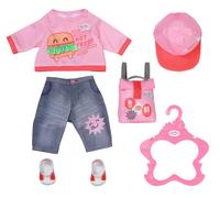BABY born Snack Shop Outfit, Verkäufer-Outfit mit Cap, Schuhen und Rucksack für