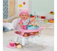 BABY born Table d'alimentation avec Fonction Son et lumière - Plus de 10 Plats et Boissons différents - Convient à Toutes Les poupées 43 cm