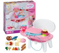 Baby Born Table d'alimentation avec Fonction Son et lumière - Plus de 10 Plats et Boissons différents - Convient à Toutes Les poupées 43 cm