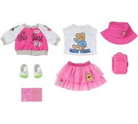 BABY born Tenue de Voyage Deluxe avec Robe de poupée, Bonnet, Chaussures, Passeport et Valise pour poupées de 43 cm, 836316 Zapf Creation
