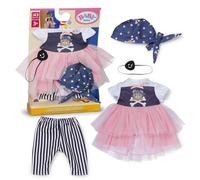 BABY born Tenue Pirate 43 cm avec Robe et Cache-œil | Robe, pantalon, foulard, cache-œil, adaptés aux poupons de 43 cm
