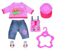 Baby Born Snack Shop Tenue avec Casquette, Chaussures et Sac à Dos pour poupées de 43 cm