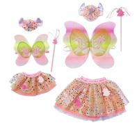 BABY born Set de tenues 829325 Fantasy – Jupe, bandeau, ailes, baguette magique – Coloris assortis